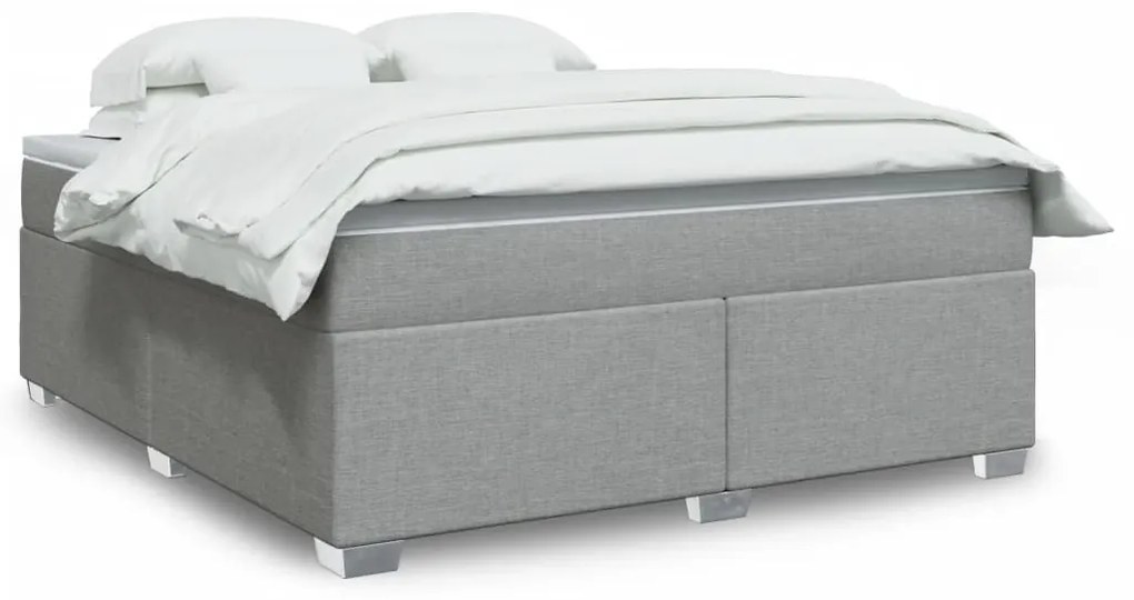 ΚΡΕΒΑΤΙ BOXSPRING ΜΕ ΣΤΡΩΜΑ ΑΝΟΙΧΤΟ ΓΚΡΙ 180X200 ΕΚ. ΥΦΑΣΜΑΤΙΝΟ 3285151