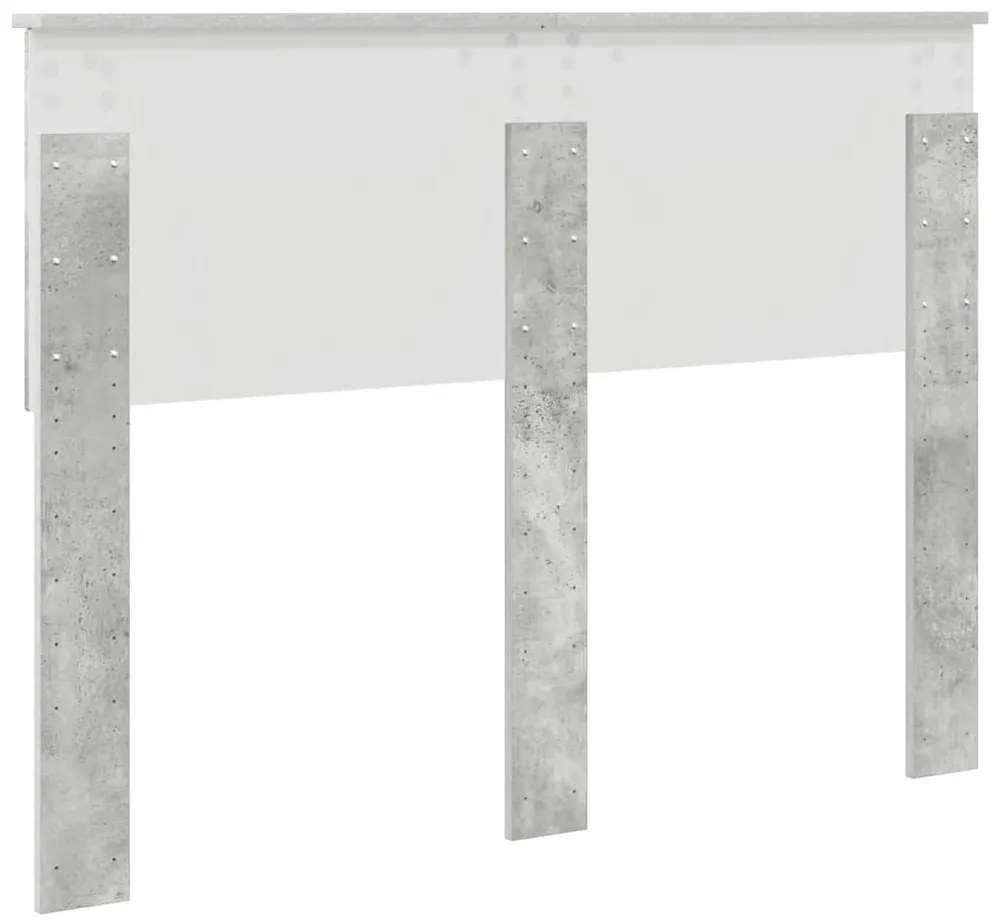 vidaXL Κεφαλάρι με κεφαλάρι Σκυρόδεμα Γκρι 120 cm Επεξεργασμένο ξύλο