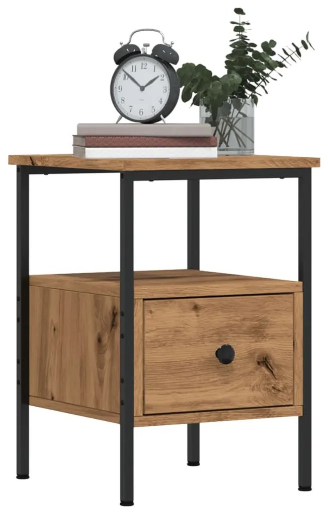 vidaXL Κομοδίνα 2 τεμάχια Artisan Oak 34x36x50 cm Κατασκευασμένο ξύλο