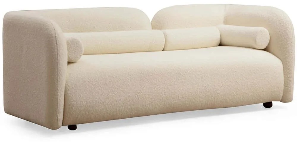 Καναπές Διθέσιος Victoria Μπουκλέ 569HLN1140 190x74x90cm Cream