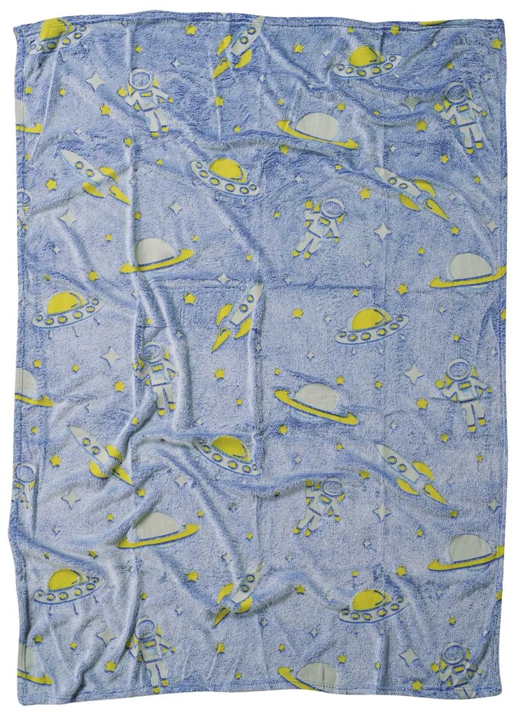 DAS BABY ΚΟΥΒΕΡΤΑ FLEECE 80X110 RELAX 4863 ΚΙΤΡΙΝΟ, ΜΠΛΕ