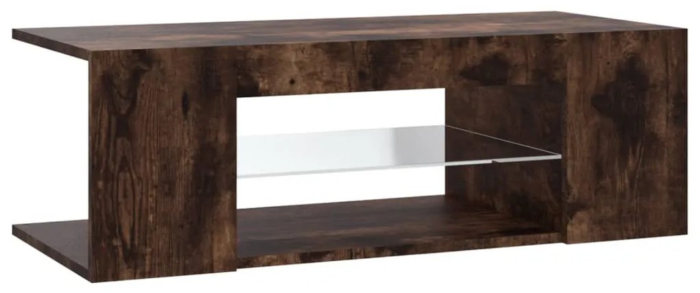 vidaXL Έπιπλο Τηλεόρασης με LED Καπνιστή Δρυς 90 x 39 x 30 εκ.