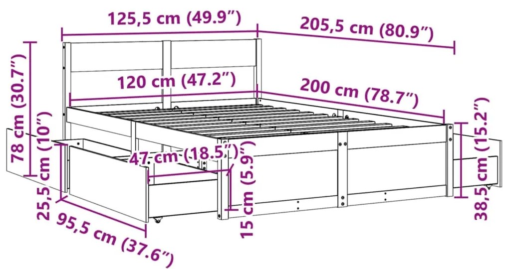 ΣΚΕΛΕΤΟΣ ΚΡΕΒ. ΧΩΡΙΣ ΣΤΡΩΜΑ ΛΕΥΚΟ 120X200 ΕΚ ΜΑΣΙΦ ΠΕΥΚΟ 3282352