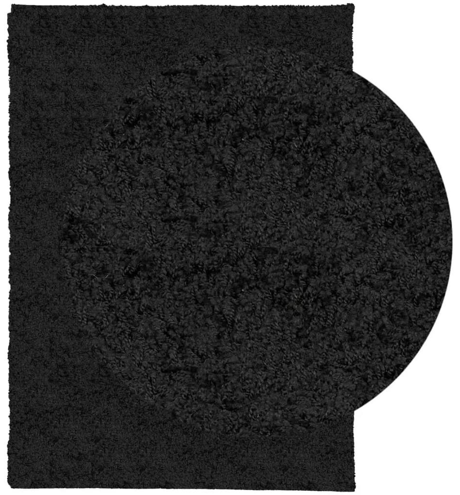 Χαλί Shaggy με Ψηλό Πέλος Μοντέρνο Μαύρο 200 x 280 εκ. - Μαύρο