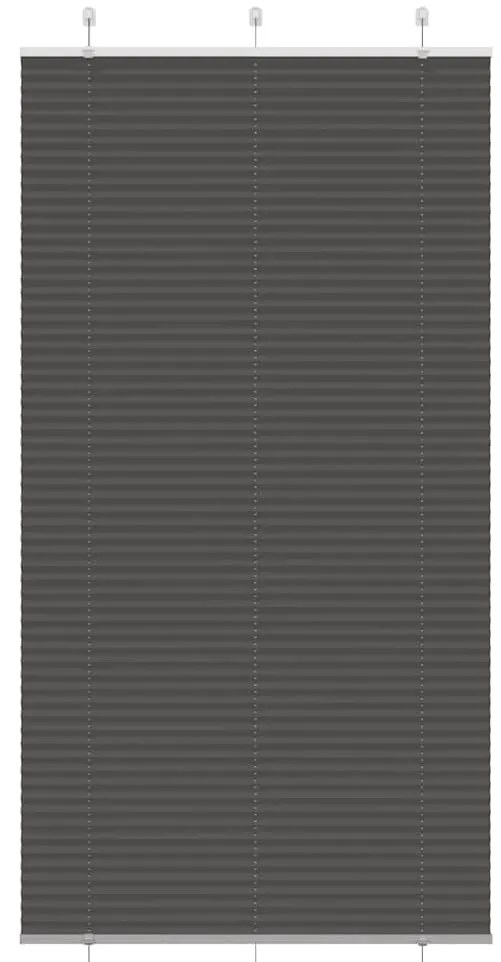 vidaXL Πλισέ περσίδα Μαύρο 110x200 cm Πλάτος υφάσματος 109,4 cm