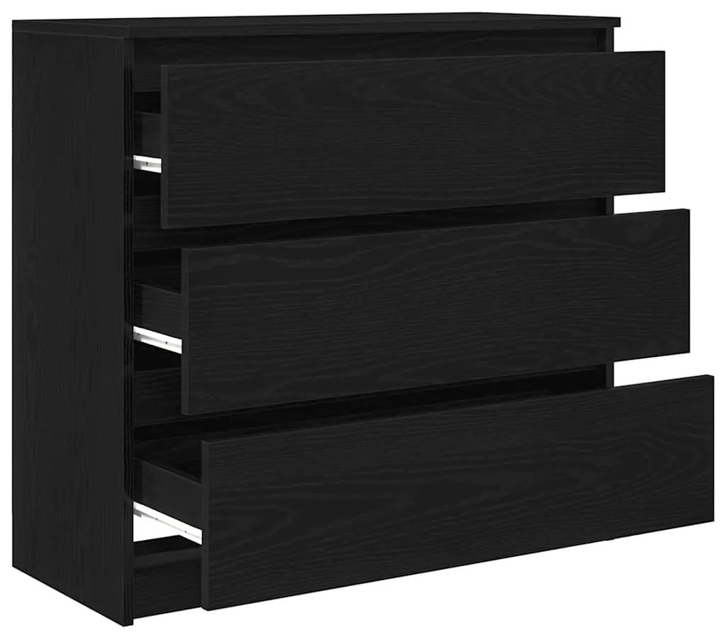 vidaXL Ντουλάπι Μαύρη βελανιδιά 80x35x76 εκ. Επεξεργασμένο Ξύλο