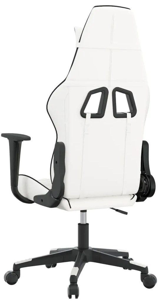 vidaXL Καρέκλα Gaming Λευκό/Μαύρο από Συνθετικό Δέρμα