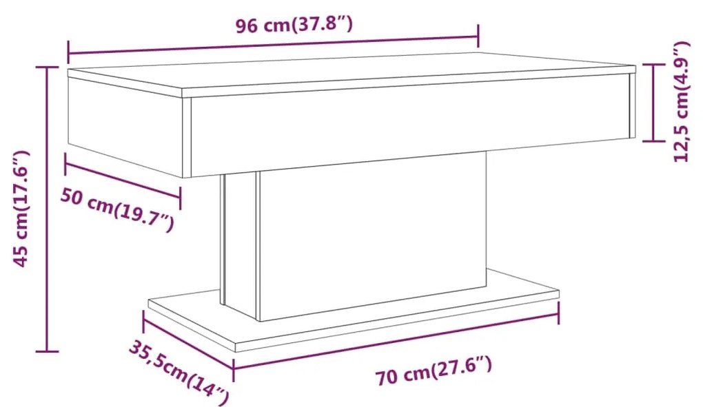 ΤΡΑΠΕΖΑΚΙ ΣΑΛΟΝΙΟΥ ΚΑΦΕ ΔΡΥΣ 96X50X45 ΕΚ. ΕΠΕΞΕΡΓΑΣΜΕΝΟ ΞΥΛΟ 815836