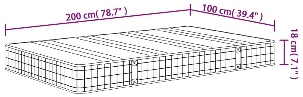 ΣΤΡΩΜΑ ΜΕ BONNELL SPRINGS ΜΕΣΑΙΑ ΣΚΛΗΡΟΤΗΤΑ 100X200 ΕΚ. 372930