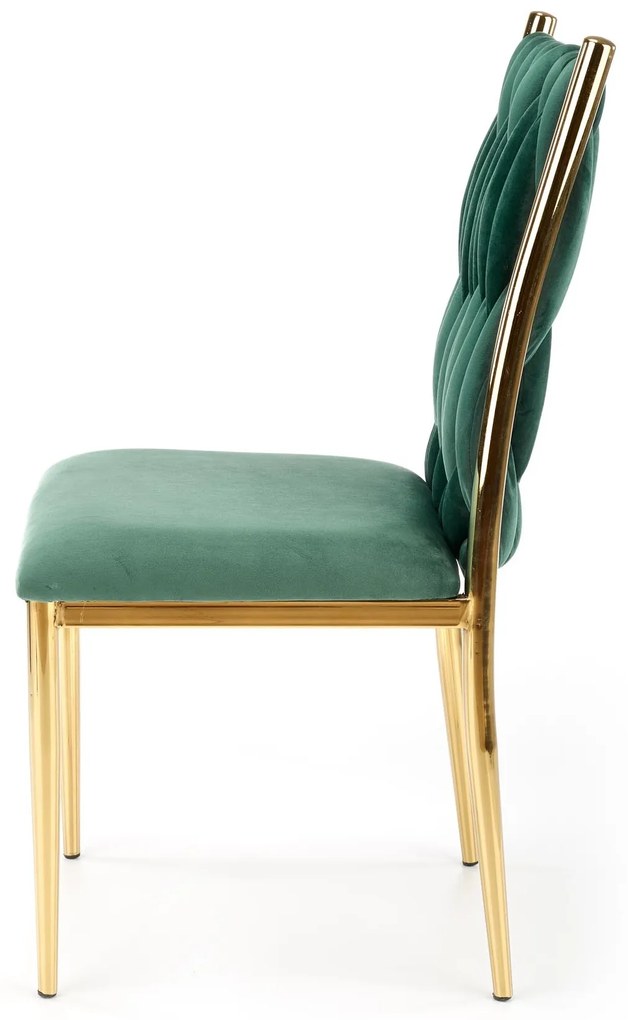 K436 chair color: dark green / gold DIOMMI V-CH-K/436-KR-C.ZIELONY/ZŁOTY