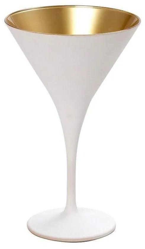 Ποτήρι Martini Κωνικό Maya Mat 10 Rab312K6 5Χ17 5cm White-Gold Espiel Γυαλί