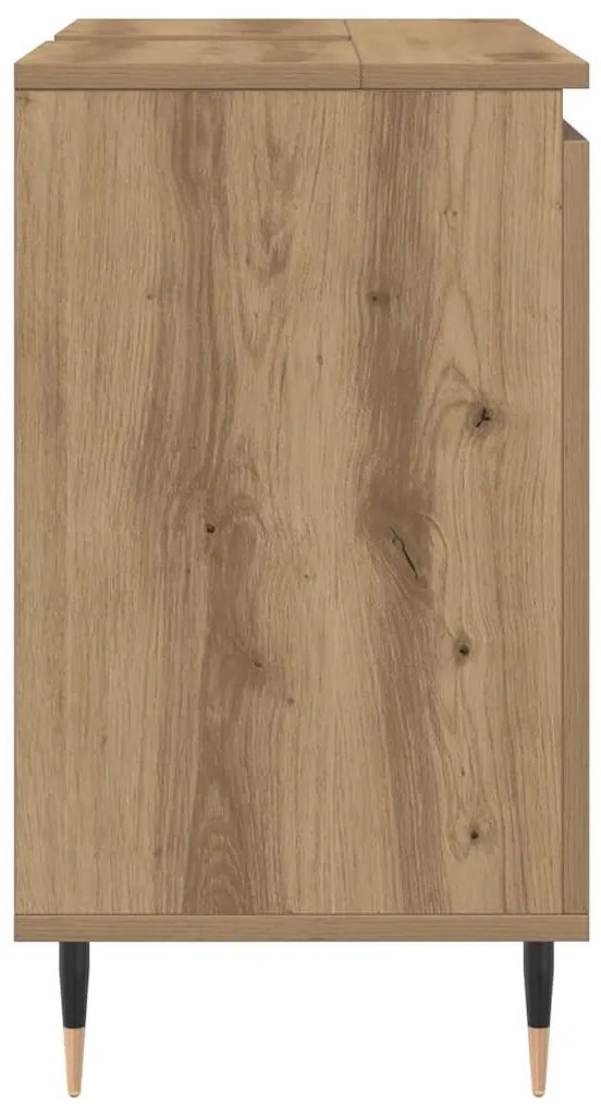 vidaXL Ντουλάπι μπάνιου Δρυς τεχνίτης 58x33x60 cm Κατασκευασμένο ξύλο