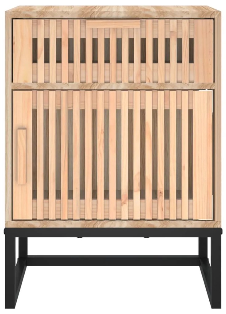 vidaXL Κομοδίνο 40 x 30 x 55,5 εκ. από Επεξεργασμένο Ξύλο &amp; Σίδερο