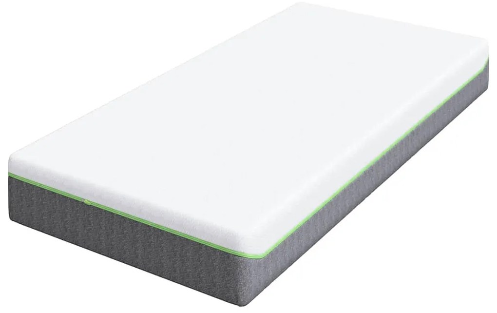 vidaXL Στρώμα Λευκό και Γκρι 90 x 190 cm Τσέπες ελατηρίων
