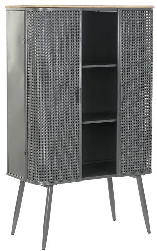 Ράφια DKD Home Decor Φυσικό Γκρι Μέταλλο Ξύλο 2 Ράφια (79 x 39 x 133 cm)