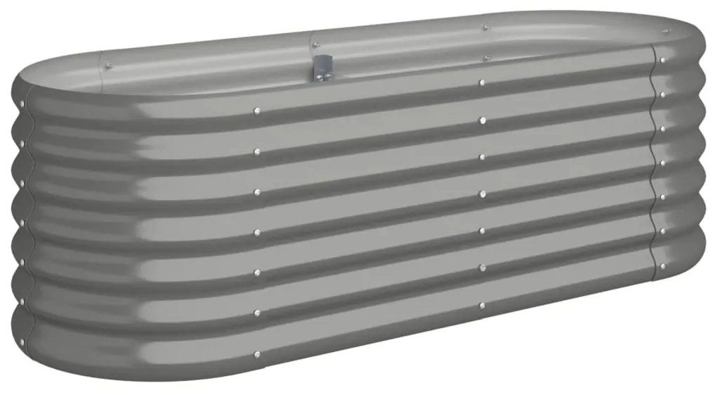 vidaXL Ζαρντινιέρα Υπερυψ. Γκρι 114x40x36 εκ. Γαλβανισμένος χάλυβας