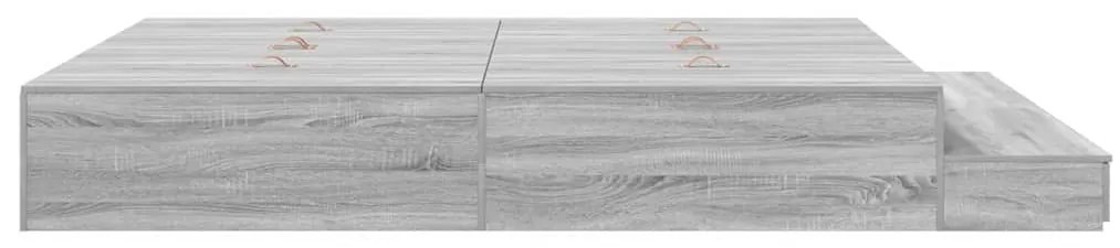 vidaXL Κρεβάτι με αποθηκευτικό χώρο Γκρι sonoma 236.5 x 180 x 31.5 εκ