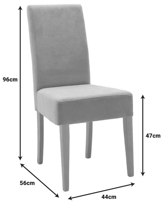 Καρέκλα Ditta pakoworld ύφασμα σάπιο μήλο-πόδι sonoma 44x56x96εκ (2 τεμάχια)