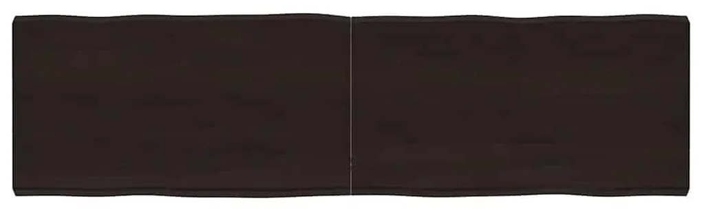 vidaXL Επιφ Τραπεζιού Αν Καφέ 180x50x(2-6)εκ.Ακατέργ. Μασίφ Ξύλο Δρυός