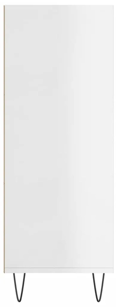 vidaXL Βιβλιοθήκη Γυαλιστερό Λευκό 69,5x32,5x90 εκ. Επεξεργασμένο Ξύλο