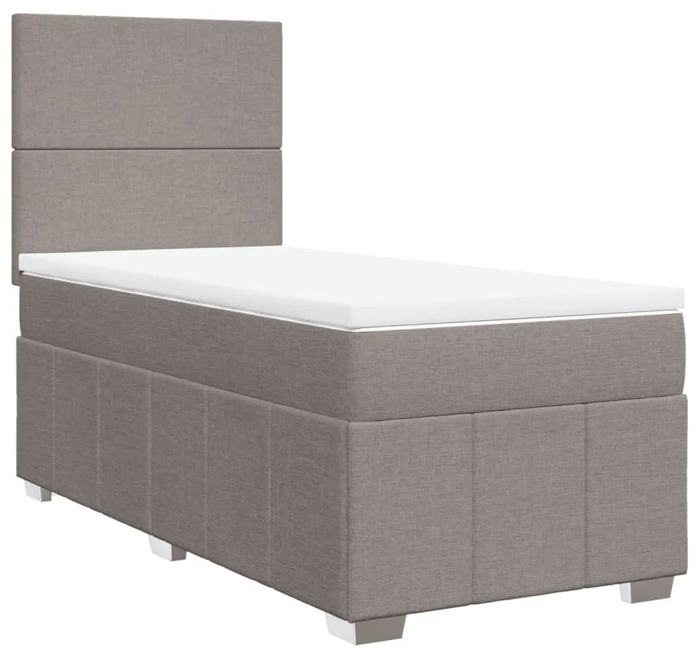 ΚΡΕΒΑΤΙ BOXSPRING ΜΕ ΣΤΡΩΜΑ TAUPE 80X200 ΕΚ. ΥΦΑΣΜΑΤΙΝΟ 3291492