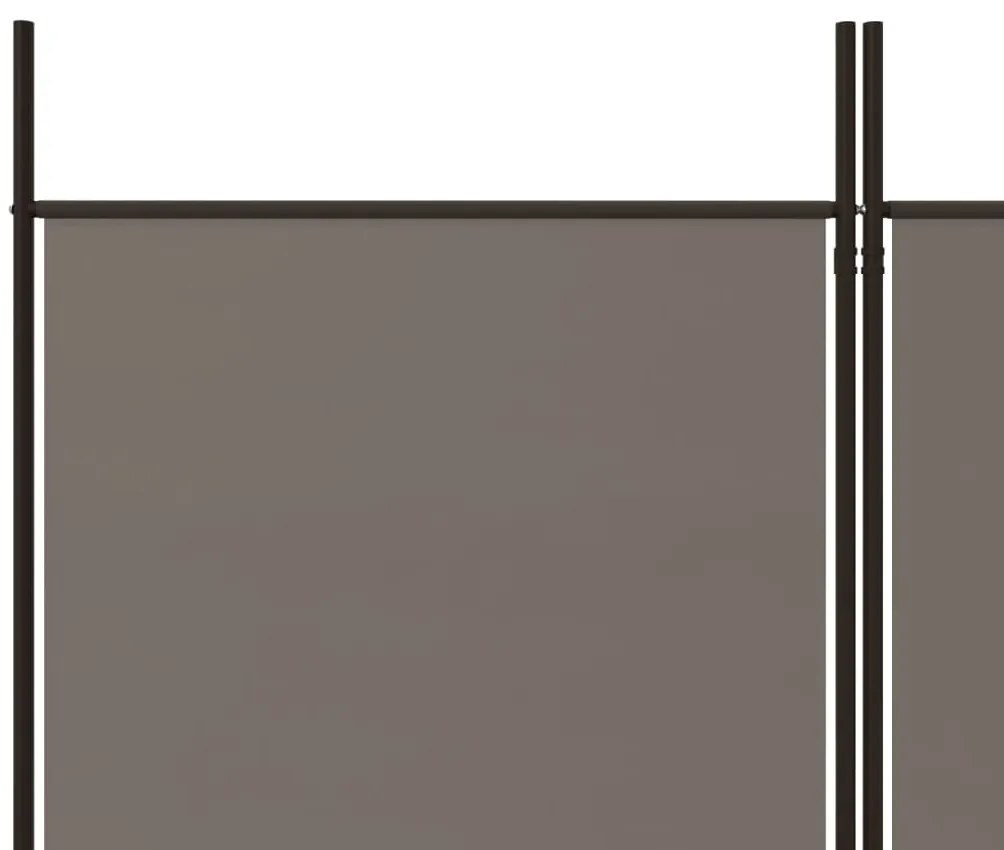 vidaXL Διαχωριστικό Δωματίου με 4 Πάνελ Ανθρακί 698x180 εκ. από Ύφασμα