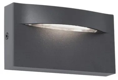 Απλίκα Φωτιστικό Τοίχου LED 9W 3000K IP65 13,7x7,5 Vita Viokef 4298200 Ανθρακί