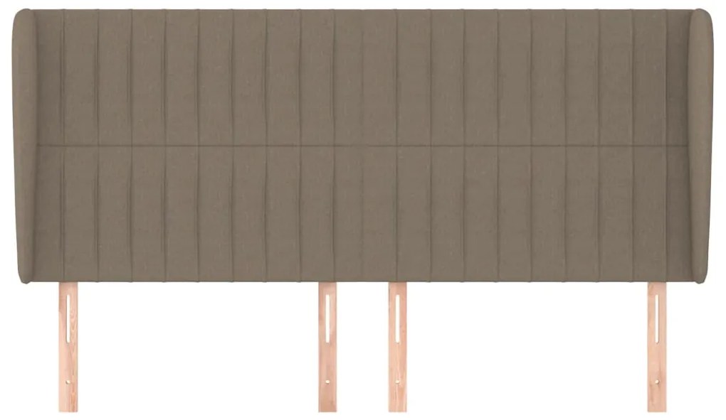 Κεφαλάρι με Πτερύγια Taupe 203x23x118/128 εκ. Υφασμάτινο 3118220