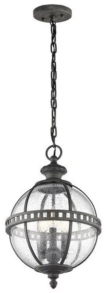 Κρεμαστό Φωτιστικό Οροφής 3xE14 IP44  Halleron Elstead Lighting-KL-HALLERON-8M-Γκρι KL-HALLERON-8M