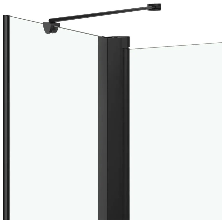 vidaXL Καμπίνα Μπανιέρας Πτυσσόμενη Μαύρη 120 x 68 x 130 εκ. από ESG