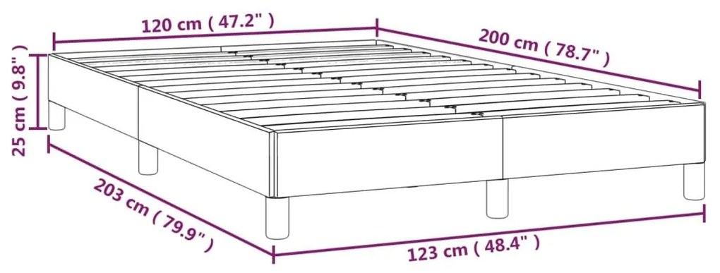 Πλαίσιο Κρεβατιού Ροζ 120 x 200 εκ. Βελούδινο - Ροζ