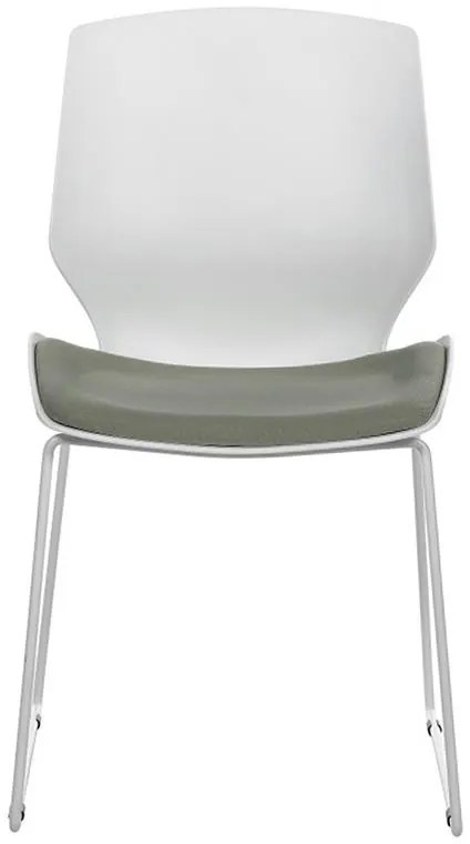 Καρέκλα γραφείου επισκέπτη Genuine PP λευκό-γκρι 47x52x85 εκ.