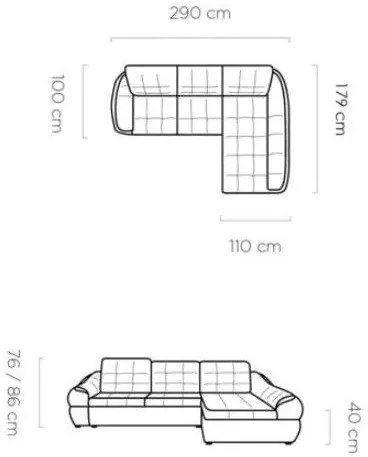 Γωνιακός καναπές Fendy Mini-Fustiki-Αριστερή