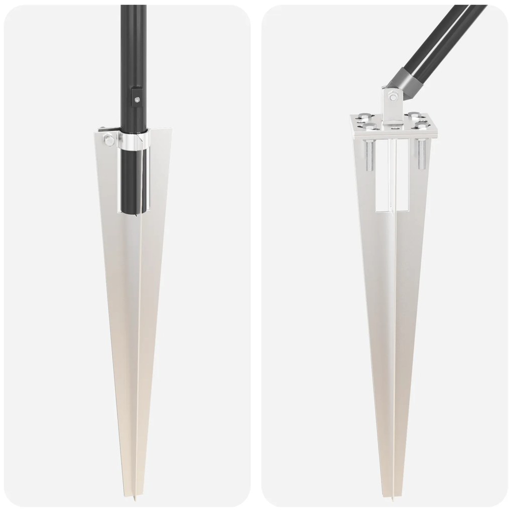 vidaXL Πυλώνες φence με σφήνα 26 τμχ Ø32 mm 80 cm Γαλβανισμένο χάλυβα