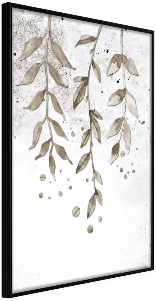 Αφίσα - Curtain of Leaves - 20x30 - Μαύρο - Χωρίς πασπαρτού