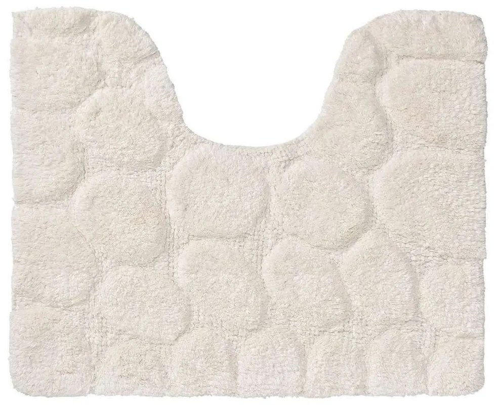 Πατάκι Λεκάνης Pebbles Ivory Sealskin 50X60 Ύφασμα