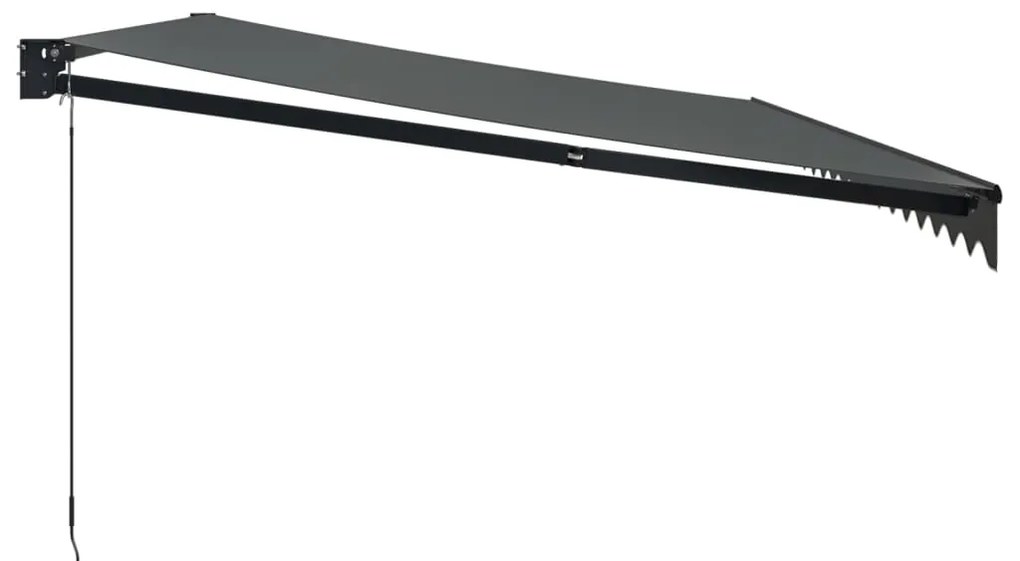 vidaXL Τέντα Πτυσσόμενη Ανθρακί 5 x 3 μ. Ύφασμα και Αλουμίνιο