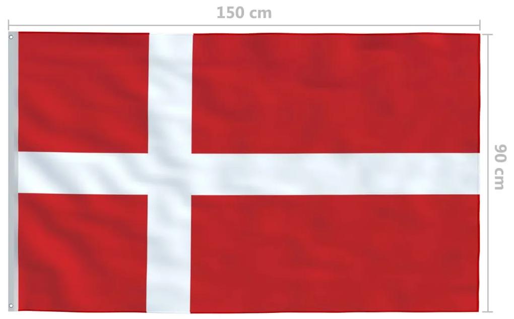 vidaXL Σημαία Δανίας 90 x 150 εκ.