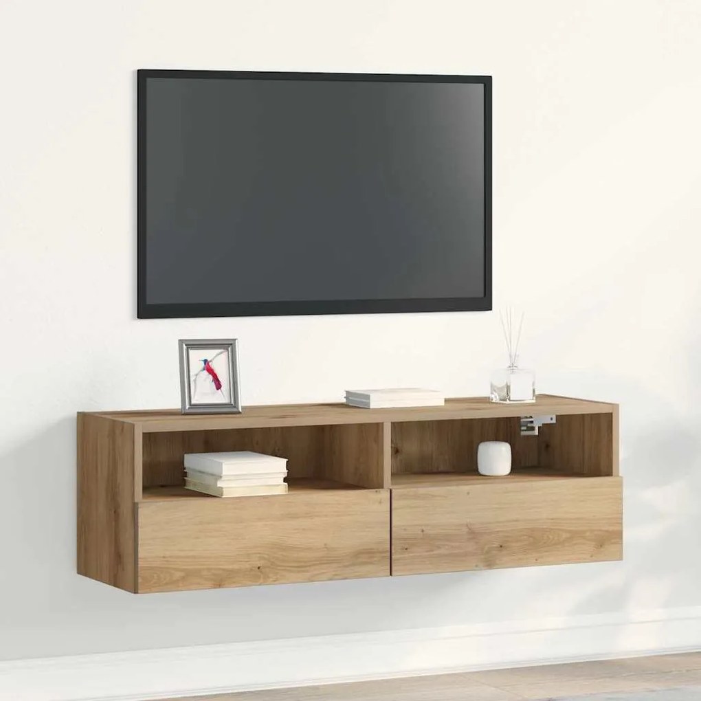 vidaXL Κάγκελο Τηλεόρασης Μπαρτολίνης Δρυός 100x30x30 εκ Επεξεργασμένο Ξύλο