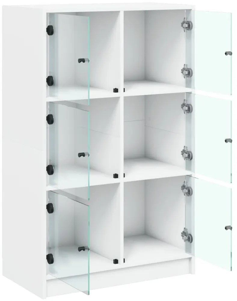 vidaXL Ντουλάπι με Πόρτες Λευκό 68x37x109 εκ. από Επεξεργασμένο Ξύλο