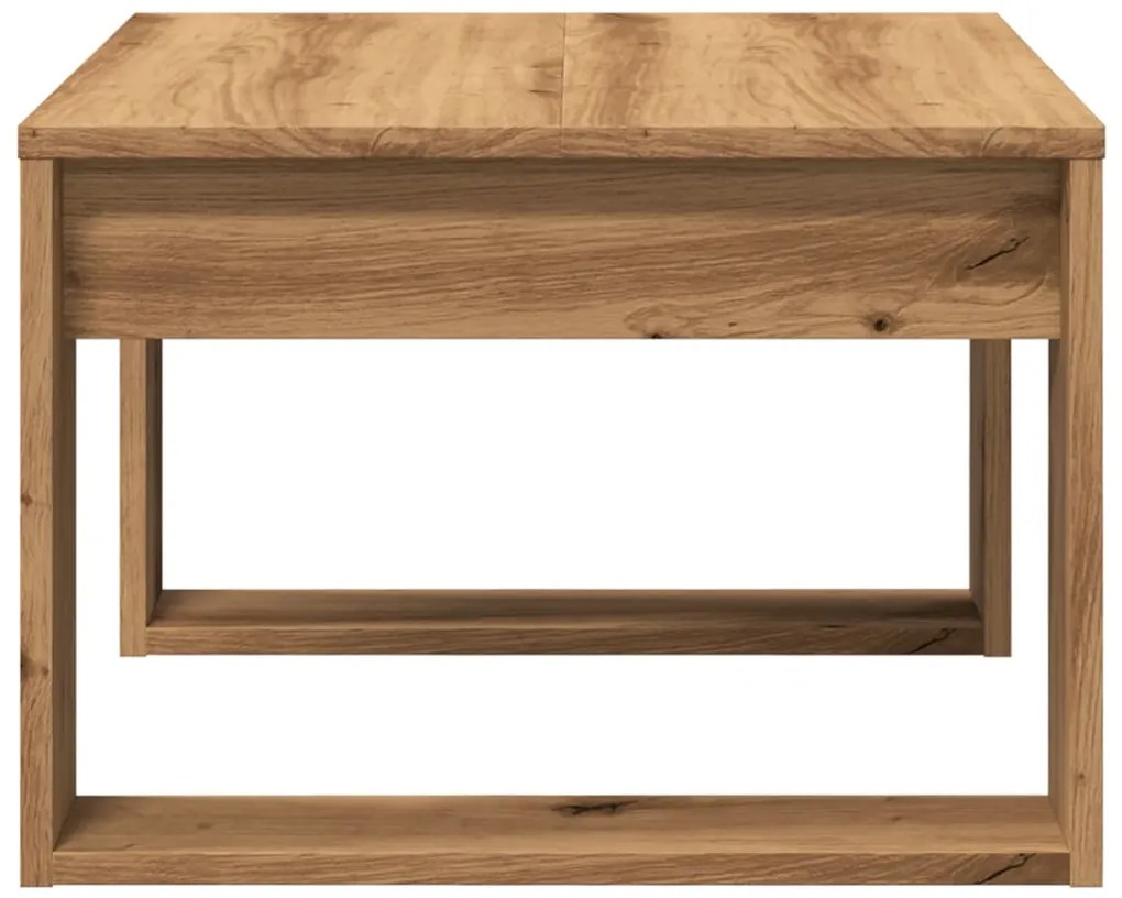 vidaXL Βοηθητικό Τραπέζι Artisan Δρυς 50 x 50 x 35 εκ. Επεξ. Ξύλο