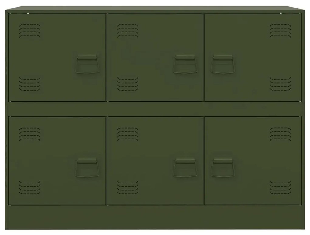 Ντουλάπι Πράσινο Λαδί 99x39x73 εκ. από Ατσάλι - Πράσινο