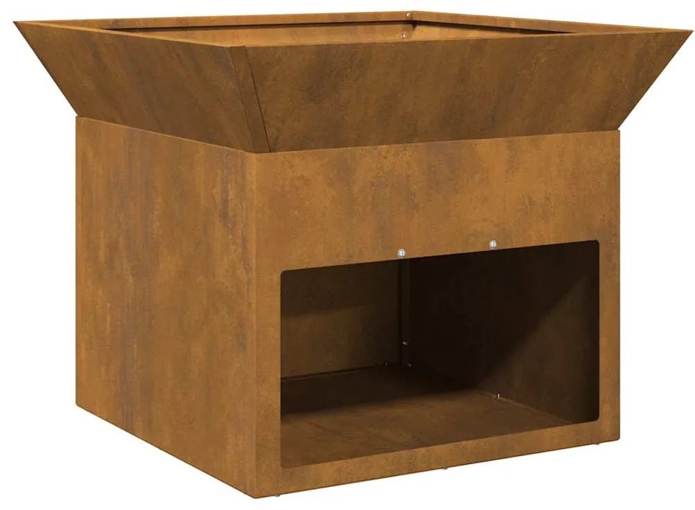 vidaXL Φωτιά Σκ rusty 50 x 50 x 40 cm Ατσάλι σκληρυθέν στον αέρα