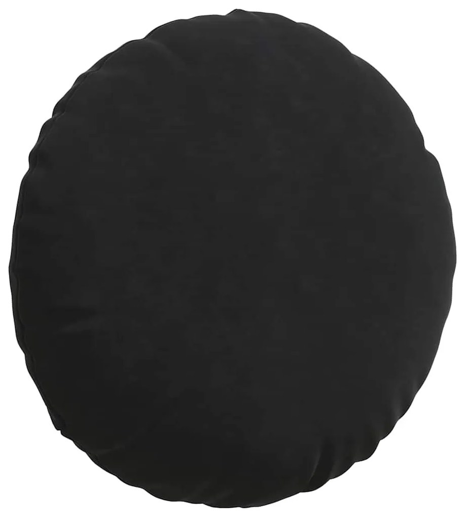 vidaXL Μαξιλάρια καθισμάτων 2 pcs Μαύρο Ø 40 x 13 εκ. Βελούδο