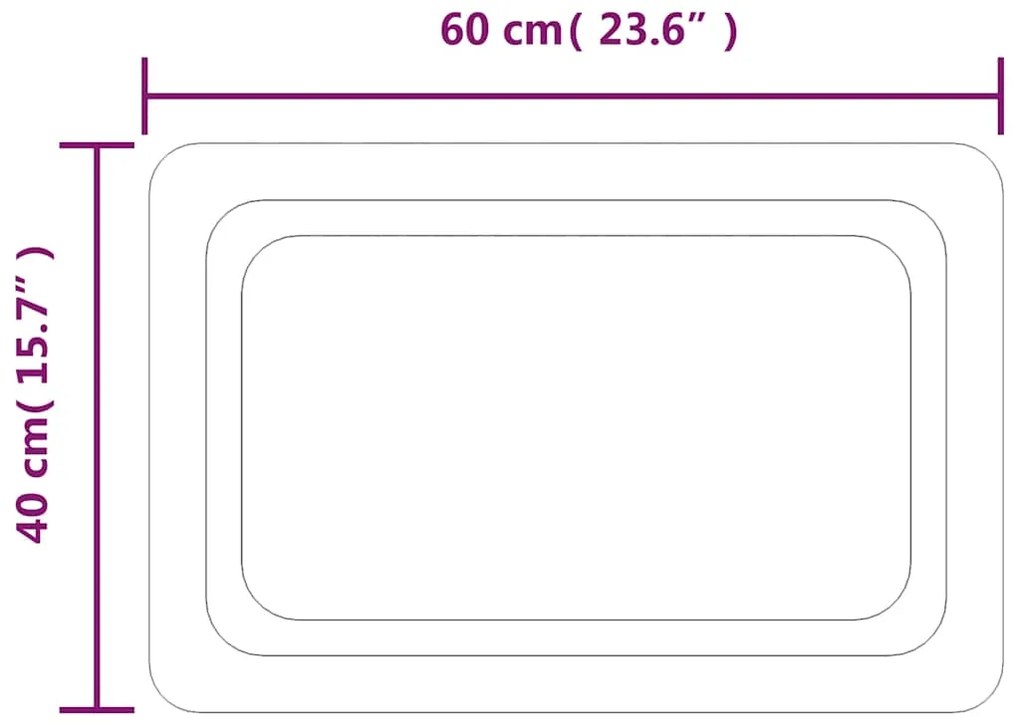 vidaXL Καθρέφτης Μπάνιου με LED 60x40 εκ.