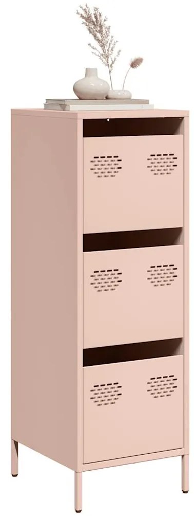 vidaXL Ντουλάπι Ροζ 39x35x103,5 εκ. από Ατσάλι