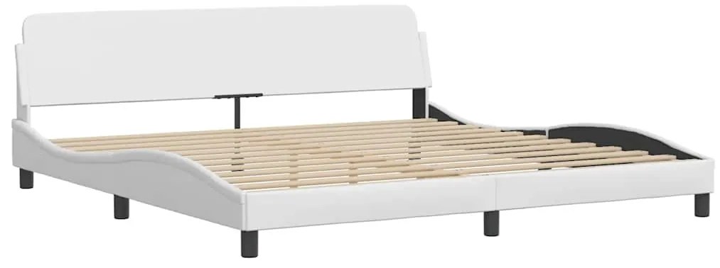 vidaXL Πλαίσιο Κρεβατιού Dover Λευκό 200x200 εκ. Συνθετικό Δέρμα