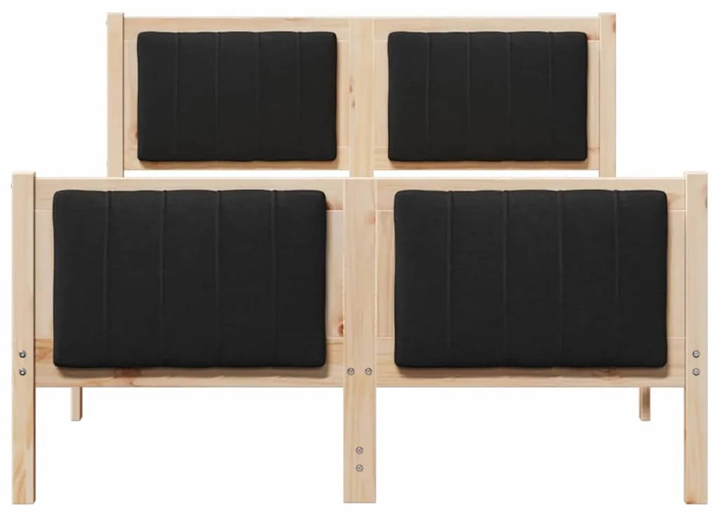 vidaXL Σκελετός Κρεβατιού με κεφαλάρι Καφέ και μαύρο 120 x 200 cm