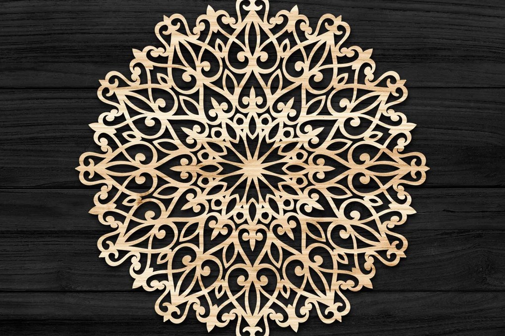 Intra απο ξύλο plywood 3mm-4mm πάχος 3D Mandala για Cricut Δίασταση 30x30 cm INTRAFABR-74272770