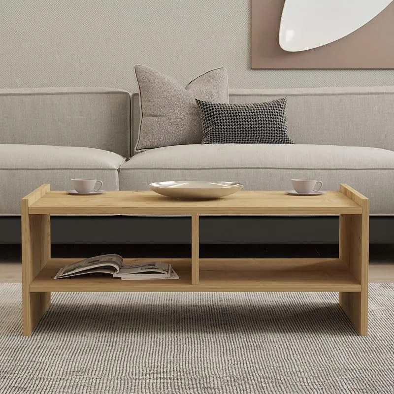 Τραπέζι σαλονιού Tiena σε oak απόχρωση 90x50x35 εκ. 90x50x35 εκ.